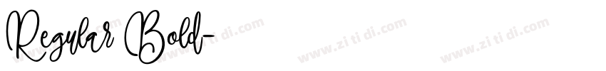 Regular Bold字体转换